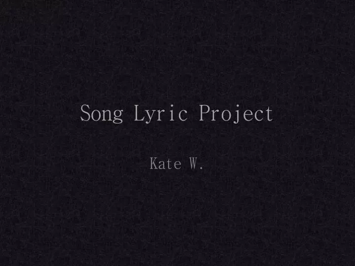 song lyric project