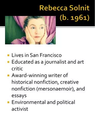 rebecca solnit b 1961