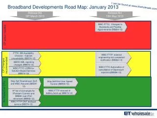 Broadband Developments Road Map: January 2013