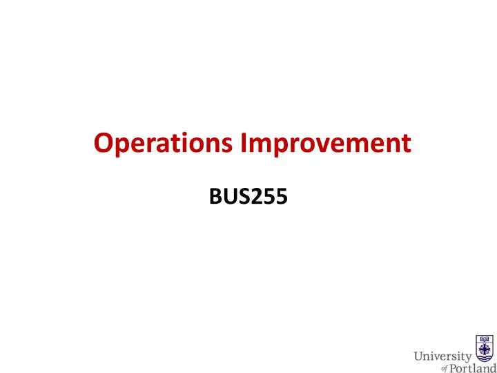 operations improvement