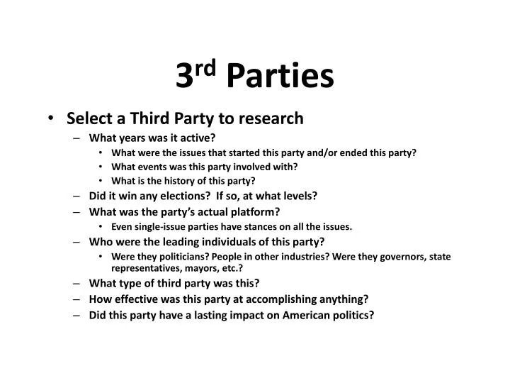3 rd parties