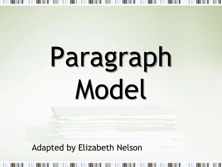 paragraph model