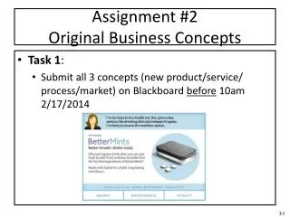 Assignment #2 Original Business Concepts