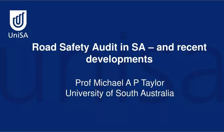 road safety audit in sa and recent developments