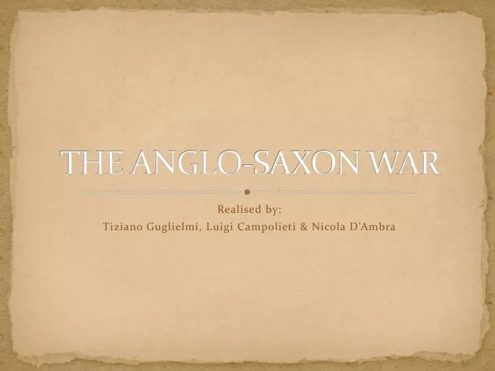 the anglo saxon war
