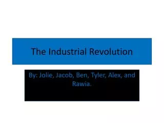 the industrial revolution