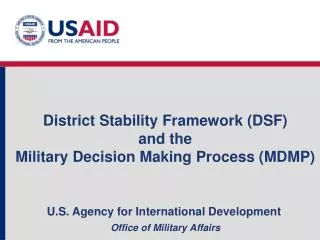 U.S. Agency for International Development Office of Military Affairs