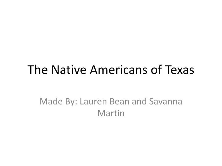 the native americans of texas