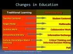 Changes in Education - slide 1