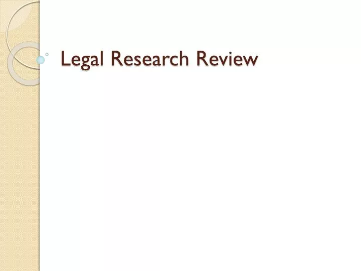 legal research review