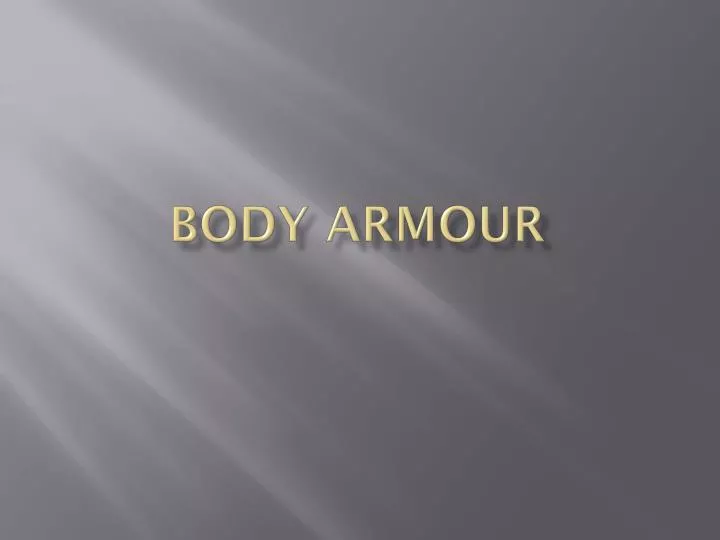 body armour