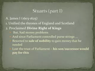 Stuarts (part I)
