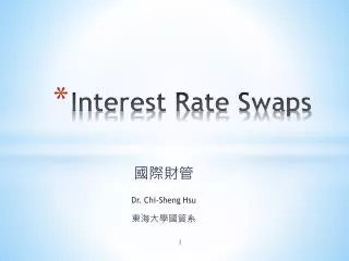 Interest Rate Swaps