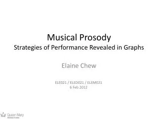 Musical Prosody Strategies of Performance Revealed in Graphs