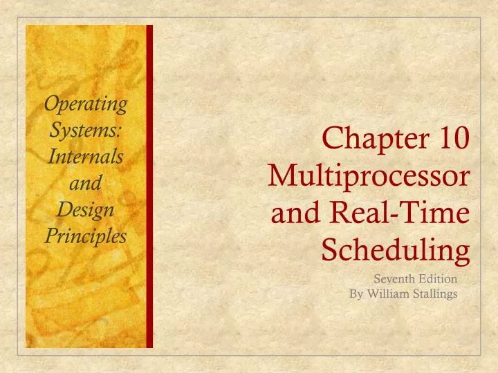 chapter 10 multiprocessor and real time scheduling