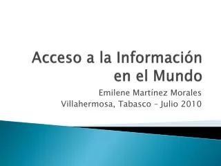 acceso a la informaci n en el mundo