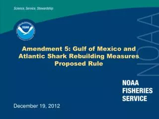 Amendment 5: Gulf of Mexico and Atlantic Shark Rebuilding Measures Proposed Rule