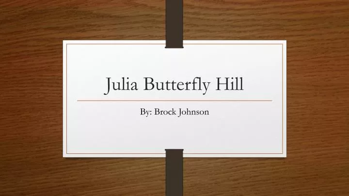julia butterfly hill