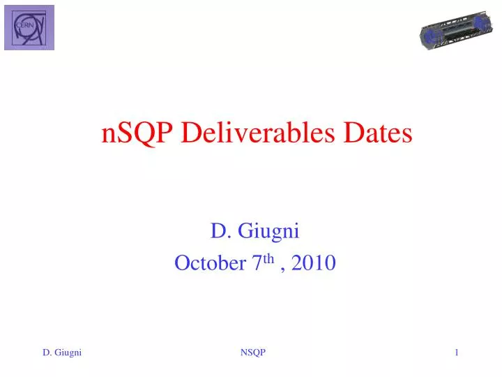 nsqp deliverables dates
