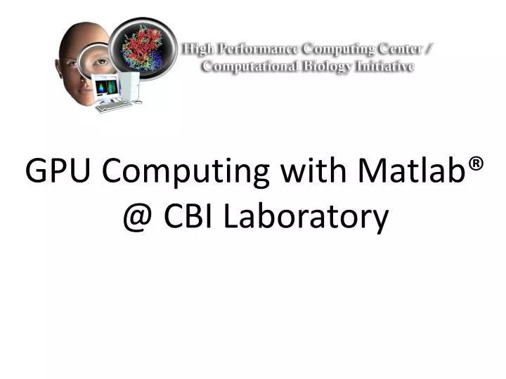 gpu computing with matlab @ cbi laboratory