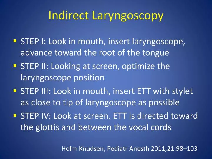 indirect laryngoscopy