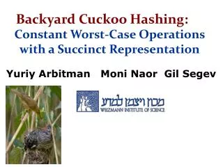 Backyard Cuckoo Hashing: