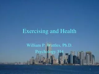 Exercising and Health