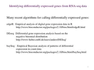 Identifying differentially expressed genes from RNA- seq data