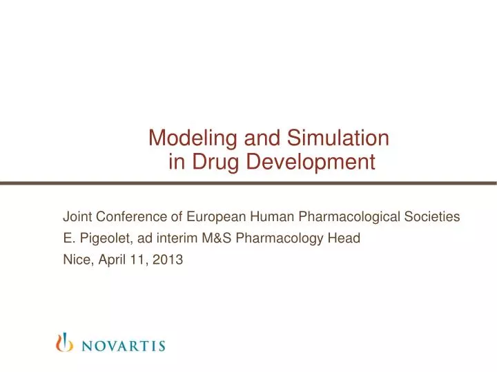 modeling and simulation in drug development