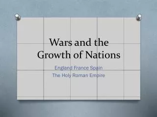 wars and the growth of nations