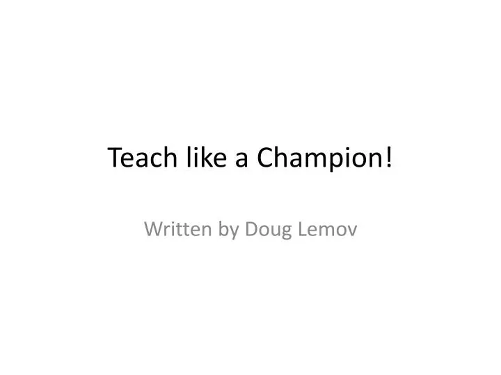 teach like a champion