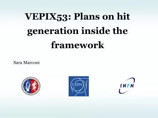 VEPIX53: Plans on hit generation inside the framework