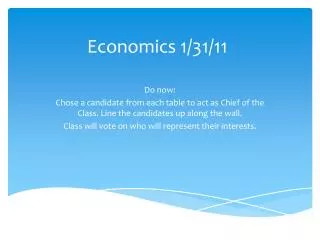 Economics 1/31/11