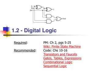 1.2 - Digital Logic