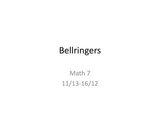 bellringers