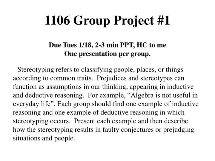 1106 group project 1