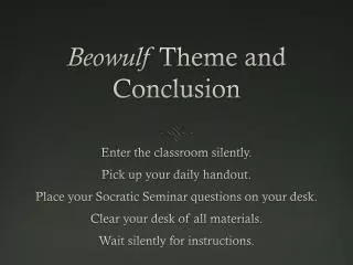 beowulf theme and conclusion