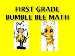 First grade bumble bee Math