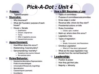 Pick-A-Dot : Unit 4