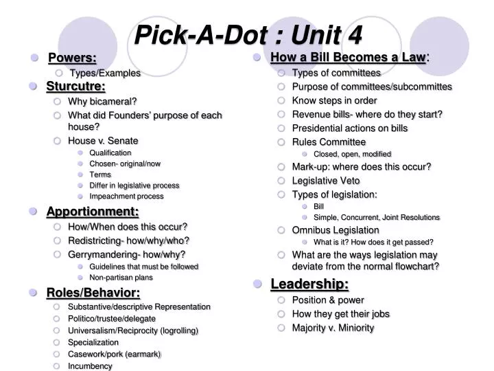 pick a dot unit 4