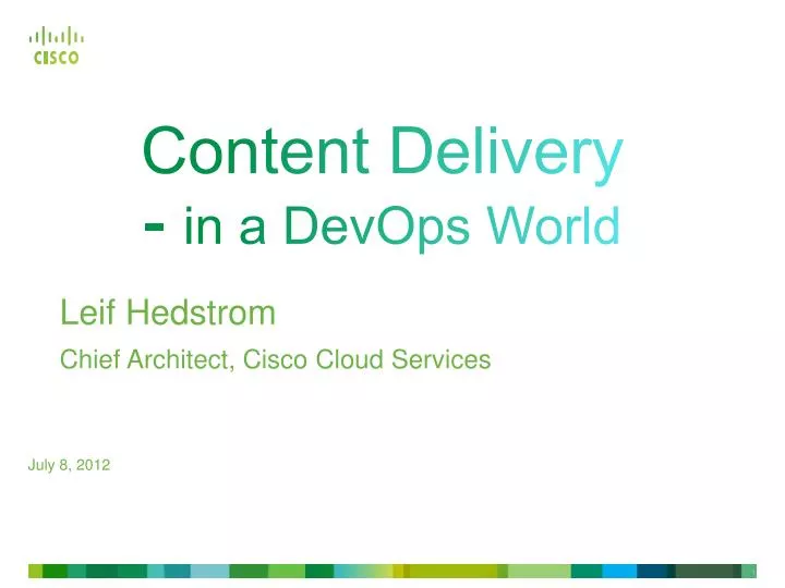 content delivery in a devops world