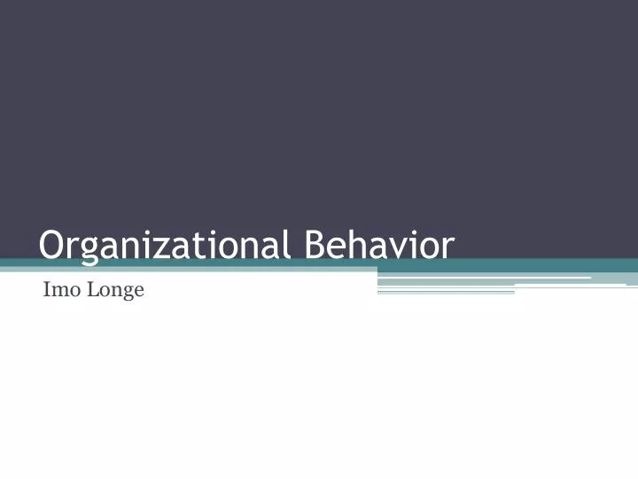 organizational behavior