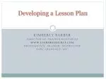 Developing a Lesson Plan - slide 1