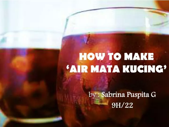 how to make air mata kucing