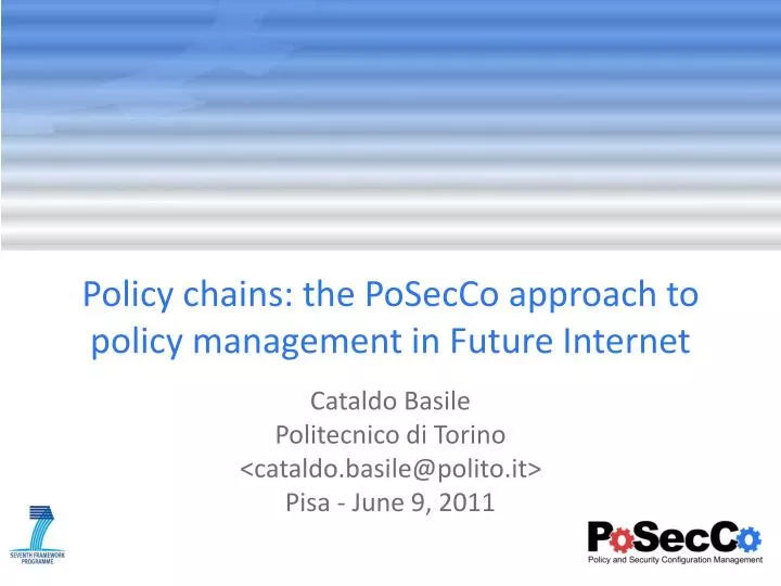 policy chains the posecco approach to policy management in future internet
