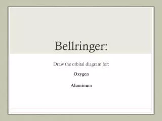 Bellringer :