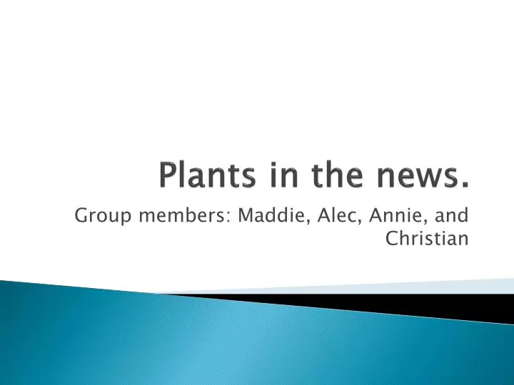 plants in the news