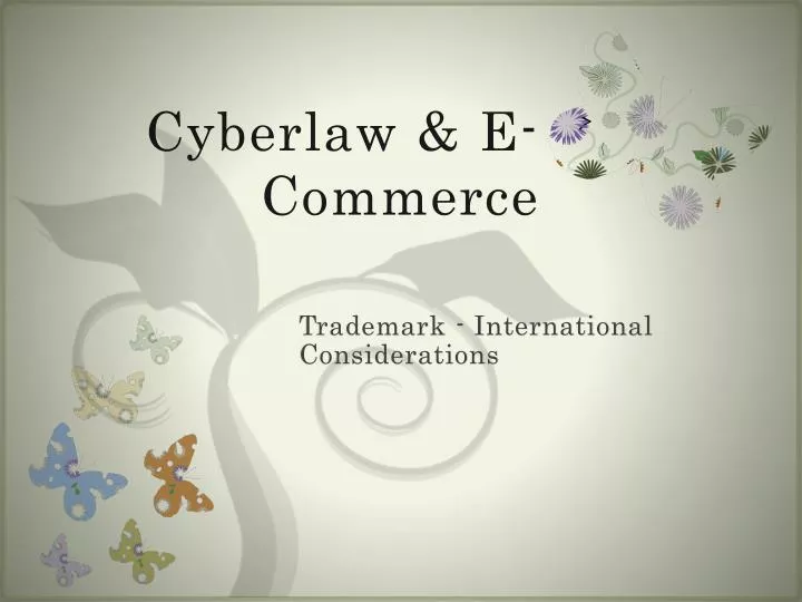 cyberlaw e commerce
