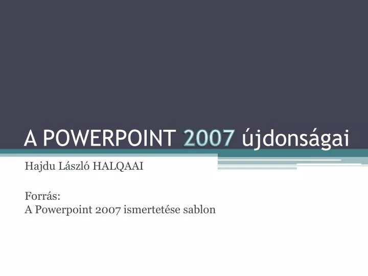 a powerpoint 2007 jdons gai