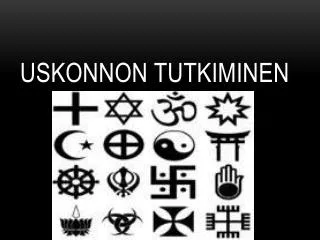 uskonnon tutkiminen